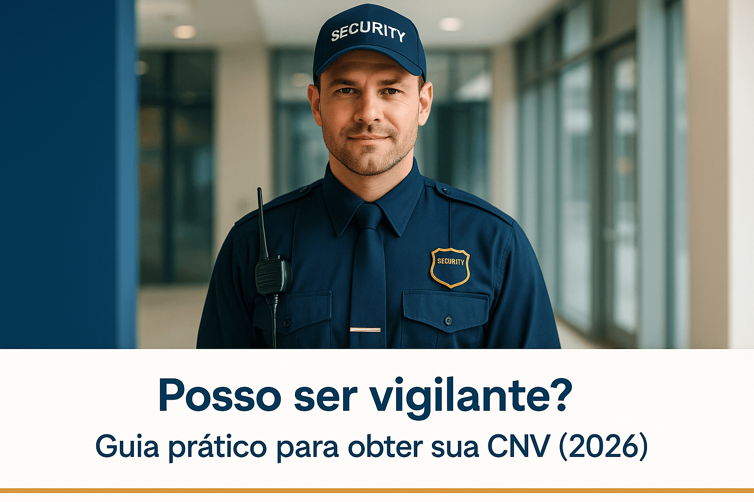 Posso ser vigilante? Guia prático para obter sua CNV (2026)